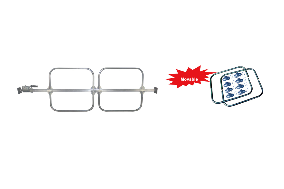 Steel Jack Bar Tube Galvanized with Movable Hoop Set/Bolt-on Hoop Square Tube/1.65''(42mm)Round Tube Jack Bar